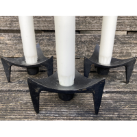 Brutalist gietijzeren kandelaars